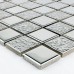 glazed porcelain mosaic wall tile backsplash silver ceramic tiles for bathroom floor mirror tile HD-063 Kitchen backsplash tiles