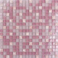 Pink glass stone tile mosaic square 3/5" frosted glass tiles kitchen backsplashes natural stones shower wall backsplash SG1638