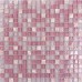 Pink glass stone tile mosaic square 3/5" frosted glass tiles kitchen backsplashes natural stones shower wall backsplash SG1638