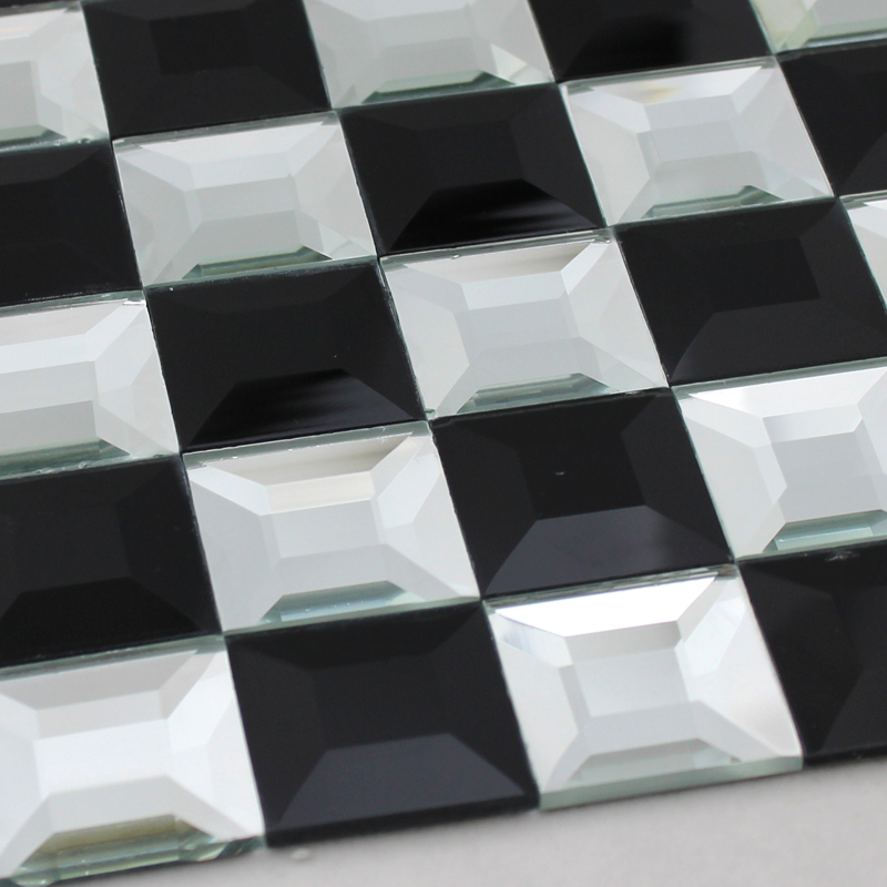 Black And White Mosaic Bathroom Floor Tiles Pyramid 3d Glass Patterns Kitchen Bar Table Mirror Tile Black And White Mosaic Bathroom Floor Tiles Pyramid 3d Glass Patterns Kitchen Bar Table Mirror Tile