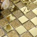 Glass mirror mosaic tile sheets gold mosaic bathroom shower wall tiles design crystal glass mirrored frame decor GMT925