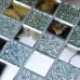 Crystal Glass Backsplash Kitchen Tile Mosaic Design Art Mirrored Wall tile Bathroom Shower Floor Mirror Tiles Sheet  KL931