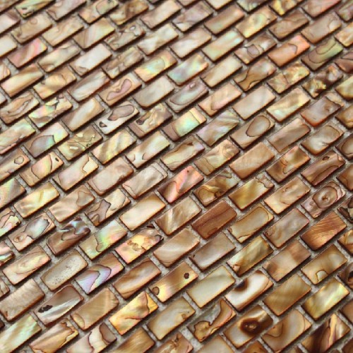 freshwater shell subway tile mosaic shower bathroom stained bronze designs mother of pearl tiles MB02 seashell deco mesh kitchen backsplash tiles