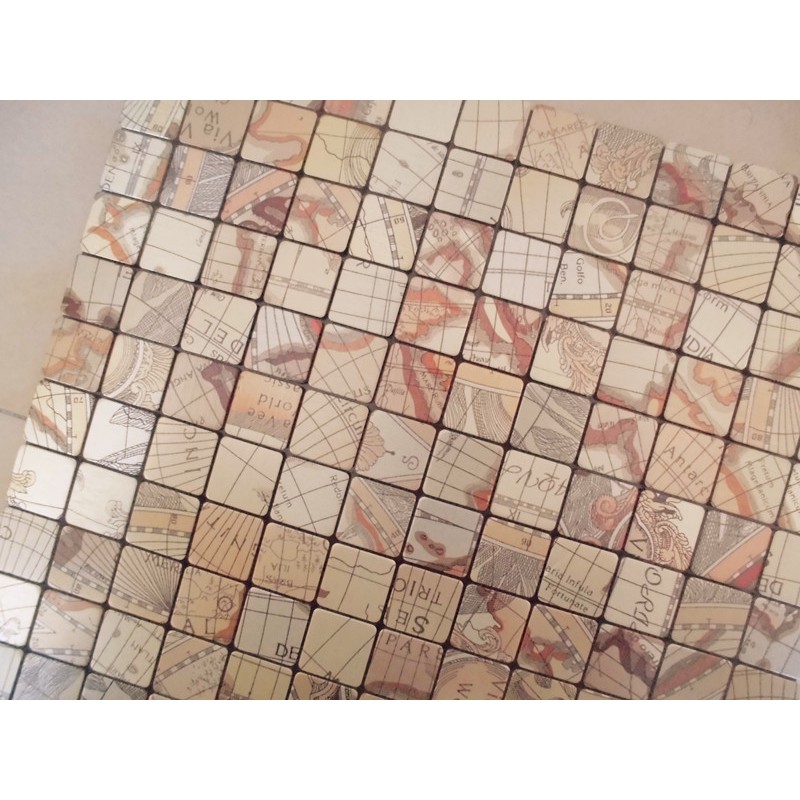 Metallic Tile Mosaic Stickers Brushed Interior Aluminum Wall Panels Stainless Steel Sheet Metal Kitchen Backsplash Mh 25