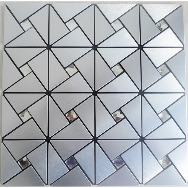 Silver Metallic Tile Sheets Stainless Steel Aluminum Blend Mosaic Silver Metallic Tile Sheets Stainless Steel Aluminum Blend Mosaic P643 Jpg