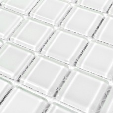 Glass Mosaic Tile Backsplash for Decorative Materials Square Super White Crystal Kitchen Wall Tiles Bathroom Shower Tile MH070