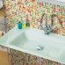 Glazed porcelain tile 3/5" Kitchen backsplash tiles mixed colors Ceramic porcelain pebble tile MZ24-1 Bathroom mosaic wall tiles