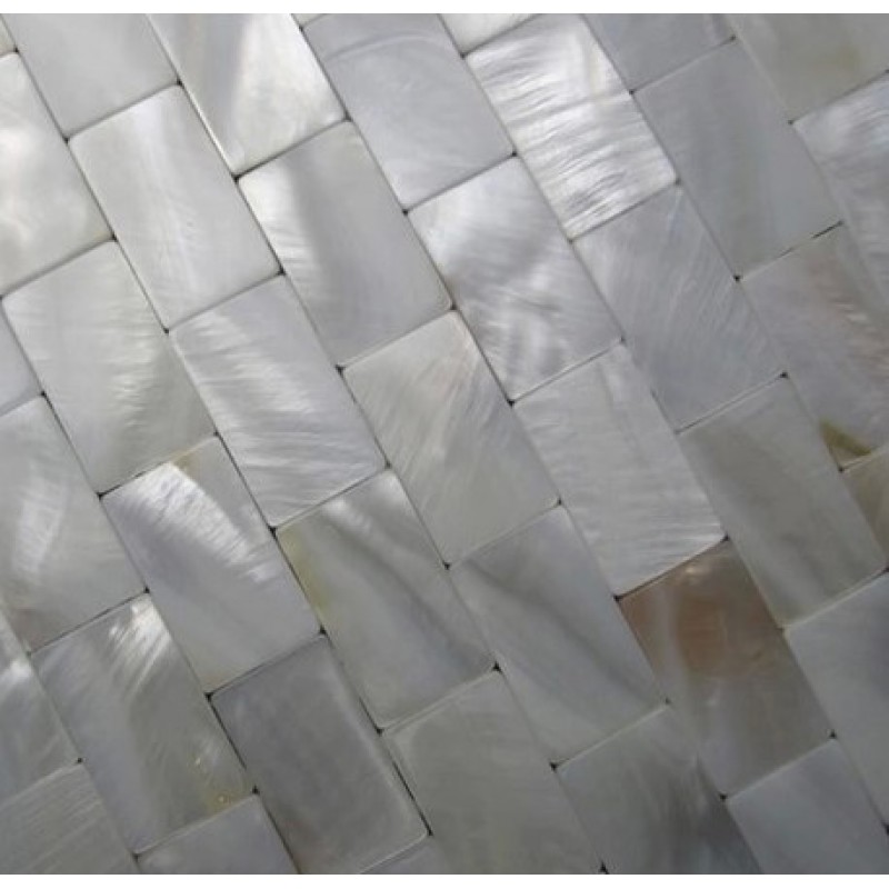 White Mother Of Pearl Tile Backsplash Seamless Subway Mosaic Sheets Freshwater Shell Bravotti Com