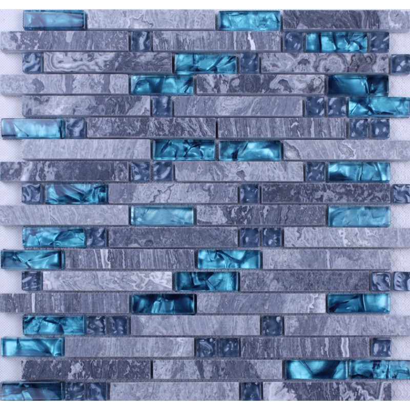 Blue Gl Stone Mosaic Wall Tiles Gray Marble Tile Kitchen Blue Gl Stone Mosaic Wall Tiles Gray Marble Tile Kitchen Backsplash Ideas Bathroom Flooring Sgt008
