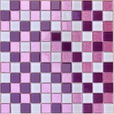 Crystal glass mosaic sheets purple wall stickers kitchen backsplash ideas floor mirror designs bathroom tile shower CGT562