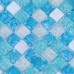 Cream stone and glass tile backsplash for kitchen and bathroom crackle blue sea crystal glass mosaic tiles sheet cheap wall tiles SGY001