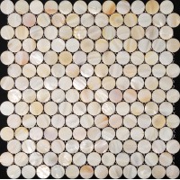 Penny round mother of pearl tile backsplash for kitchen and bathroom shower wall tiles