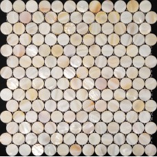 Penny round mother of pearl tile backsplash for kitchen and bathroom shower wall tiles