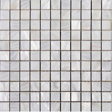 Mother of pearl square mosaic backsplash white natural shell materials 1" seashell with base wall tiles for kitchen and bathroom ST011