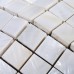 Mother of pearl square mosaic backsplash white natural shell materials 1" seashell with base wall tiles for kitchen and bathroom ST011