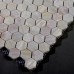 Hexagon mosaic mother of pearl tiles backsplash bathroom shower tiles