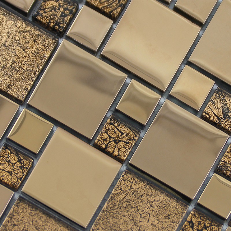 Crystal Gl Mosaic Tile Plated Metal Coating Kitchen Crystal Gl Mosaic Tile Plated Metal Coating Tiles Kitchen Backsplash Free Shipping Floor Sticker