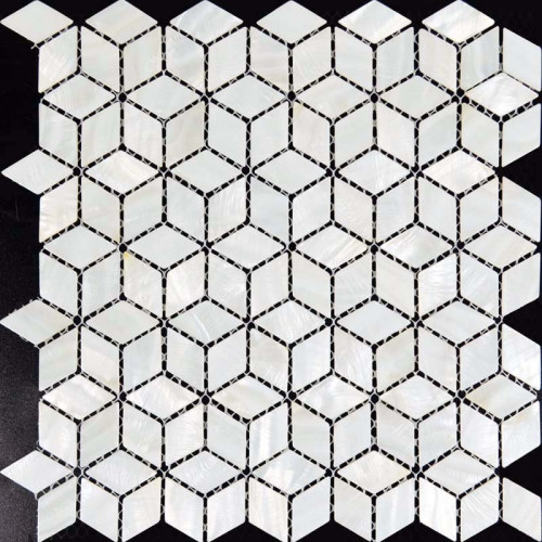 Mother of Pearl Tile Kitchen Backsplash Diamond Shell Mosaic Wall Tiles