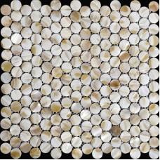 Natural seashell mosaic penny round  mother of pearl tile backsplash kitchen designs iridescence shell tile bathroom ST065