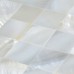 White mother of pearl shell tiles mosaic sheets seamless square 3/5" natural shell tile backsplash for kitchen and bathroom wall tiles ST076