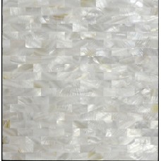 Seamless shell mosaic white subway tile backsplash 3/5"x1-1/6" mother of pearl tiles for kitchen and bathroom
