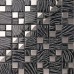 silver with black crystal glass mosaic tiles silver plated glass tiles kitchen wall design tile backsplashes decor KQYT044