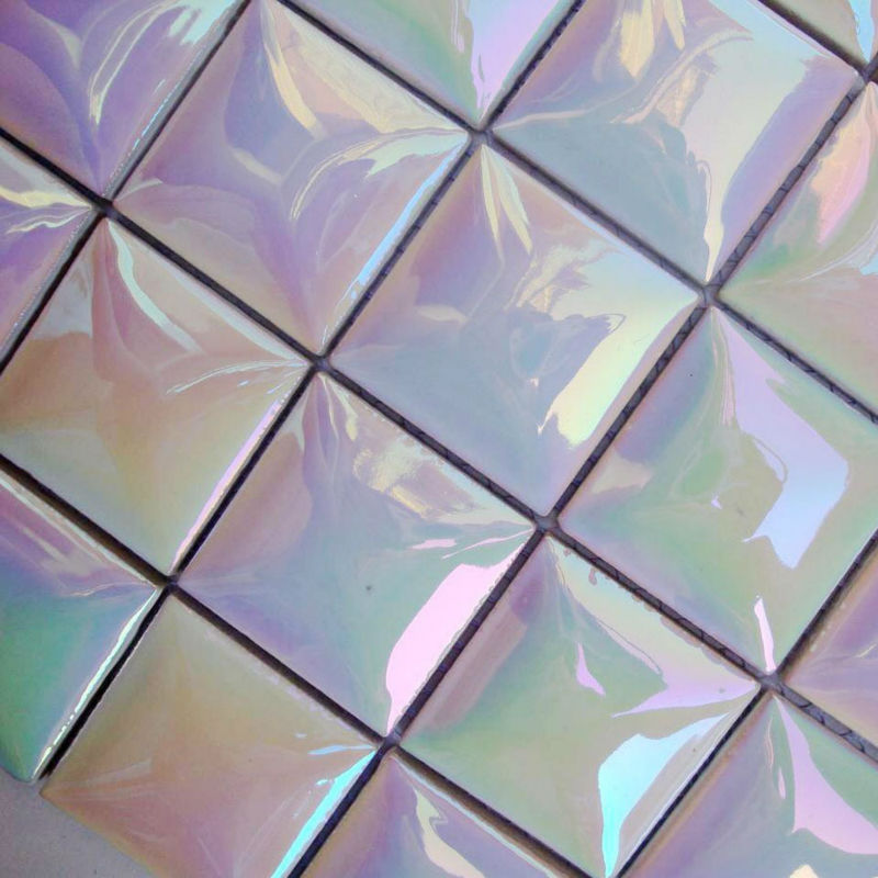 Porcelain Mosaic Tile Sheets Iridescent Ceramic Tiles Flooring Kitchen Porcelain Mosaic Tile Sheets Iridescent Ceramic Tiles Flooring Glossy Wall Backsplash Tc4803 Bathroom Stickers