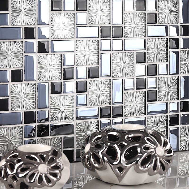 Blue Metal Coating Mosaic Tiles Art Design Tile Bedroom Kitchen Blue Metal Coating Mosaic Tiles Art Design Tile Bedroom Kitchen Washroom Hall Backsplashes Decorative Kqyt171