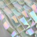Iridescent glass mosaic tile sheets arch kitchen mosaic backsplash designs interlocking patterns wall tiles decor CGT89