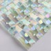 Iridescent glass mosaic tile sheets arch kitchen mosaic backsplash designs interlocking patterns wall tiles decor CGT89