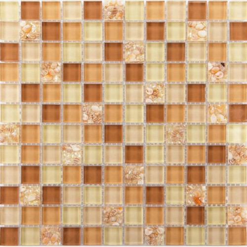 Brown Glass Tile Backsplash Ideas For Kitchen Walls Yellow Resin Brown Glass Tile Backsplash Ideas For Kitchen Walls Yellow Resin Chips With Conch Mosaic Designs Bathroom