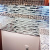 Silver Glass Metal Tile Linear Mosaic Shiny Backsplash Bathroom Wall Tiles