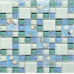 Glossy Glass Backsplash Tile Blue Sky Crackle Bathroom Shower Wall Tiles