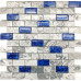 Bravotti blue glass tile kitchen backsplash subway marble bathroom wall shower bathtub fireplace