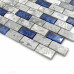 Bravotti blue glass tile kitchen backsplash subway marble bathroom wall shower bathtub fireplace