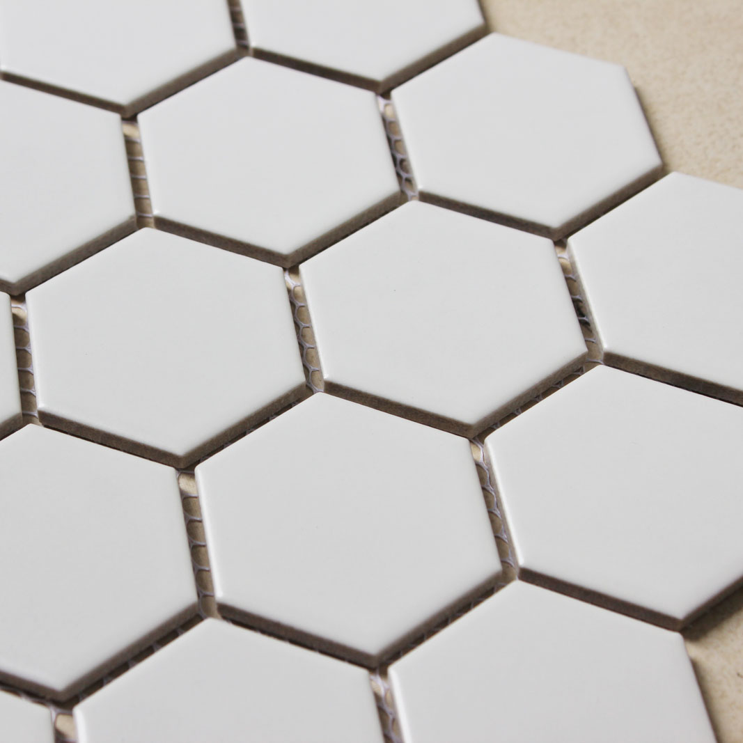 hexagon porcelain tile white matte porcelain tile NON SLIP 