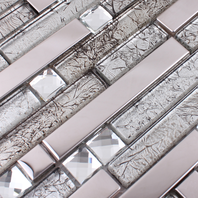 Glasetal Tile Backsplash Ideas, Stainless Steel Mosaic Wall Tiles