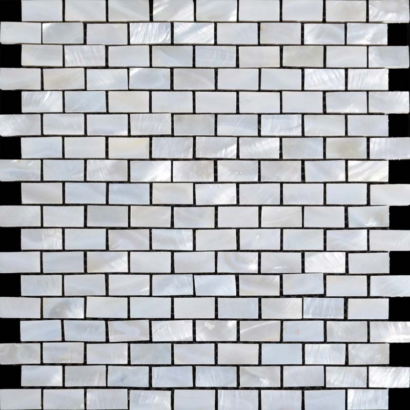 Mother Of Pearl Subway Tiles With Base, Mother Of Pearl Backsplash Mosaic Subway Tile In Natural White