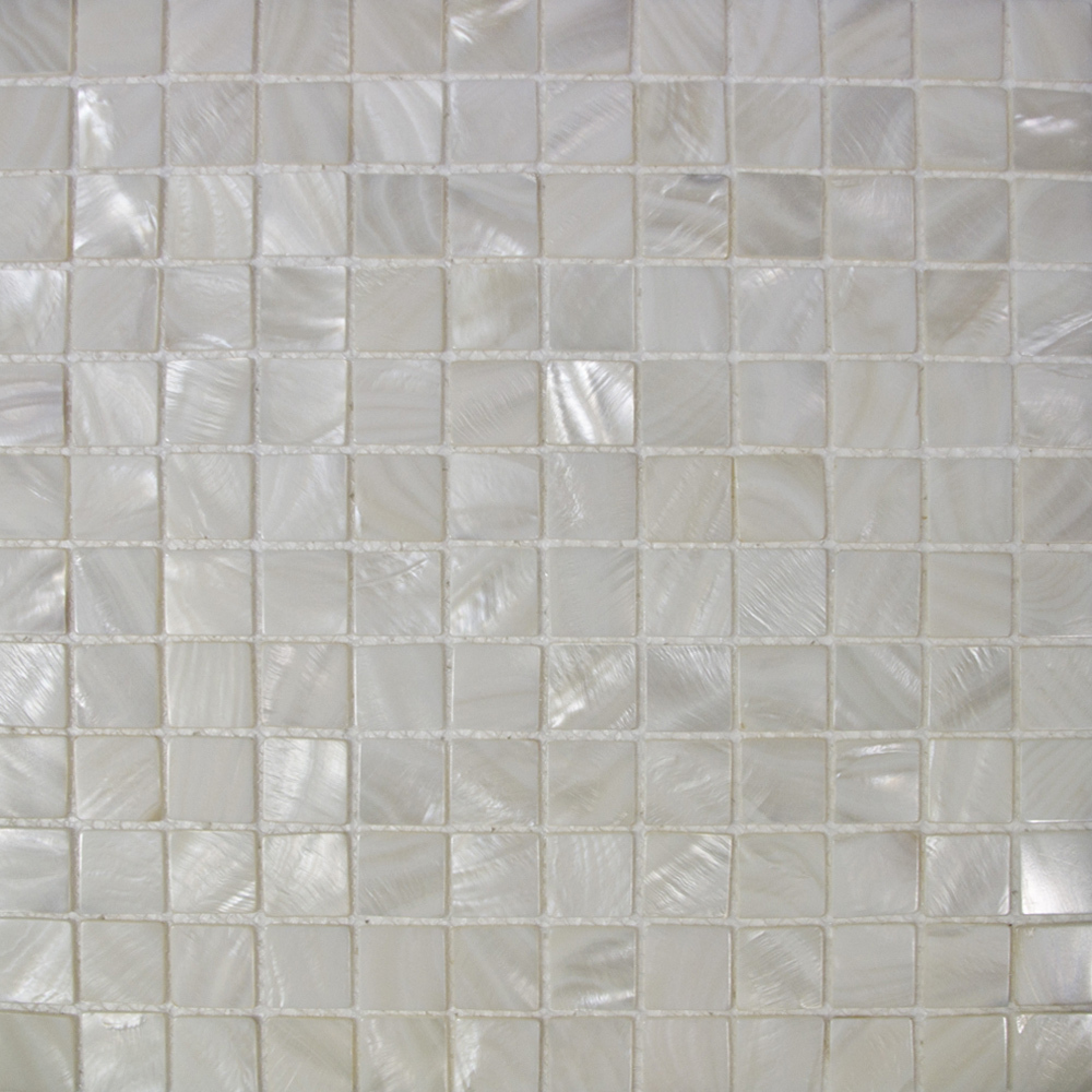 Mother of pearl tile mosaic square 1 inch freshwater white shell tiles